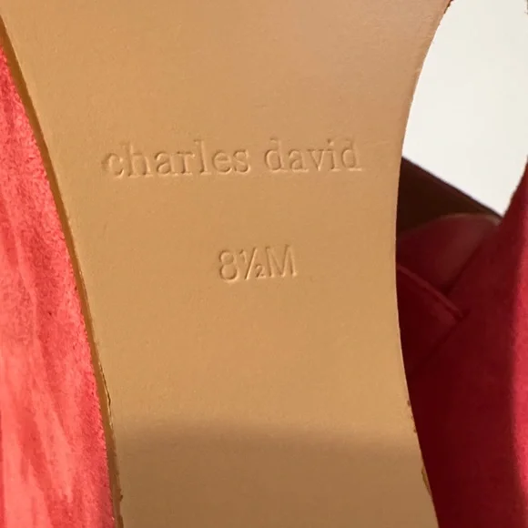 Charles David Pink Jordan Suede Wedge Heel-NWOT - Picture 8 of 14